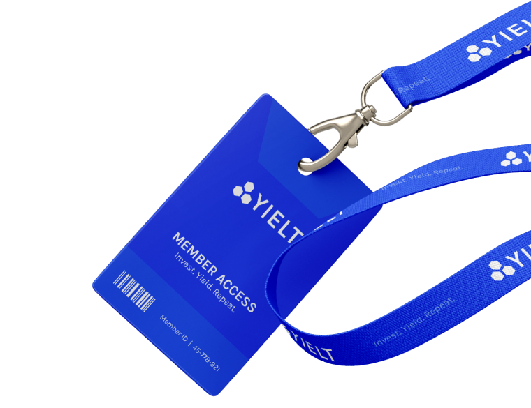 Yielt-Mitgliedschaftsausweis mit Band